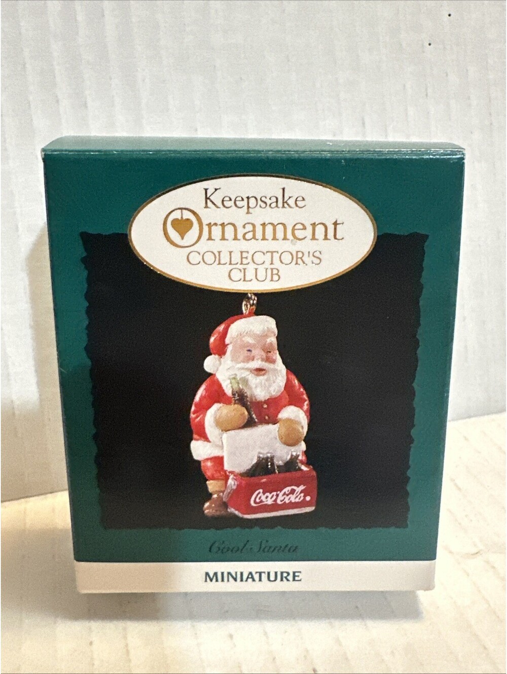 Hallmark Cool Santa Miniature Keepsake Ornament Coca Cola Santa Club 1993